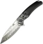 HARAHU Damaszkuszi outdoor összecsukható kés MA-31695 - Fekete KP31695