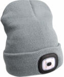 EXTOL Light sapka, kötött, kivehető LED homloklámpával, 4*45lm - szürke (EXTOL-43195)