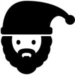  Autós matrica mikulás 4v 15cm x 14cm