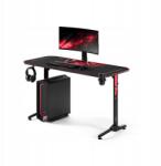 Diablo Chairs Diablo X-Mate 1400 Gamer Asztal, 140×60×75cm, tartók, egérpad, fekete-piros (1746)