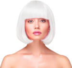 PartyPal Paróka, rövid, egyenes, fehér