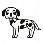  Autós matrica kutyus 15cm x 11cm