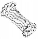 VidaXL Fonott vitorlás zsinór, fehér, 4 mm x 250 m, poliészter (152754)