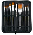  Festőecsetek Professzionális Művészi Ecsetkészlet 10db Spatula (Zestaw pędzli do malowania w etui)