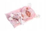 Llorens 73860 Baba Cérna Rózsaszín Takarón 38CM
