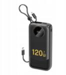 Dudao Powerbank K13 Pro 20000mAh beépített kábellel fekete (6977196682355)