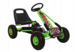 LeanToys Gokart Zöld A-15 Pumpált kerekek (5907625589901)