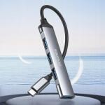 Awei Adapter 4IN1 Awei CL-150T Hub Usb-c 4XUSB-A Fekete (6954284098021)