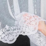  Klasszikus függöny 155x450 jacquard fehér békás függöny (ŻANETA 155x450)