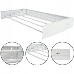 Rodeno Fehér Falra Szerelhető, Összecsukható, Harmonikaszerű, Tartós Acél Ruhaszárító (ROD3127) Ruhaszárító