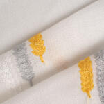 Takoy Függönyanyag fehér hímzett búzavirágmintával