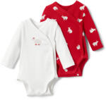 Tchibo - 2 kisgyerek hosszú ujjú body - kisgyerek - méret 62/68 - fehér/mintás