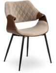 Klubfotel DAKOTA étkezőszék bézs bársony/dió