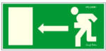 Gungl Dekor Piktogram Menekülési irány balra zöld (FLUOR. ) (300 / 30) - papir-bolt