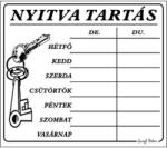 Gungl Dekor Piktogram Nyitva tartás /számokkal/ 7 napos fehér (010/ 1F) - papir-bolt