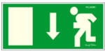 Gungl Dekor Piktogram Menekülési irány le zöld (FLUOR. ) (300 / 41) - papir-bolt