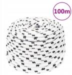 VidaXL Munkakötél, fehér, 10 mm, 100 m, poliészter (8720287130529)