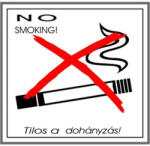Gungl Dekor Matrica Tilos a dohányzás! fehér "A (200 / 170) - papir-bolt