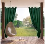 EUROFIRANY Garden vízálló kerti függöny elkötővel Sötétzöld 155x240 cm