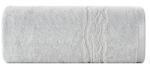 Eurofirany Karin pamut törölköző fényes cérnával szőtt díszítéssel Ezüst 30x50 cm