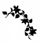  Autós matrica virágok kúszónövényen 15cm x 14cm