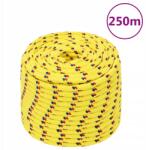VidaXL Vitorláskötél, sárga, 14 mm, 250 m, polipropilén (8720287129035)