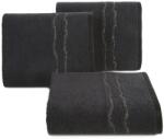 Eurofirany Karin pamut törölköző fényes cérnával szőtt díszítéssel Fekete 70x140 cm