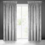 EUROFIRANY Villa bársony sötétítő függöny Acélszürke 140x270 cm