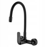 Kuchinox Konyhai Csaptelep Fali Flexibilis Kifolyócső Fekete (BKE B81D)