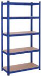 SONGMICS Nagy teherbírású fém tárolópolc, 5 szintes salgó polc 180x90x40, kék (GLR040Q01) - bontour