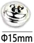  Ezüst színű csengő, mérete: 1, 5 cm