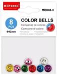 Csengő, vegyes színek, 8 db/cs. Mérete: 1, 2 cm