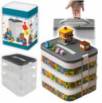 Kruzzel Tárolódoboz apróságoknak, építőkockáknak, rekeszes doboz játékoknak, 3 szintes, 22 literes (Kruzzel Pojemnik Przegródki Zabawki 3poz. 22l)