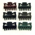  Állkapcsok hajcsatok többszínű flokkolt 6 db (0311-1 SAM)