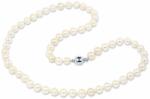 White & Black Édesvízi tenyésztett gyöngysor fehérarany zárral - 6-6, 5mm - 45cm - AAA (GY1111)