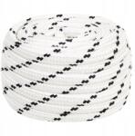  vidaXL Fonott vitorlás zsinór, fehér, 16 mm x 50 m, poliészter (8720287130635)