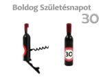 CQ Kft Hűtőmágnes dugóhúzó borosüveg Boldog 30. Születésnapot 11, 5cm (3823094)