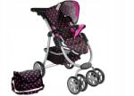 Alice 2 az 1-ben babakocsi gondola táskával fekete-rózsaszín (5903802452969)