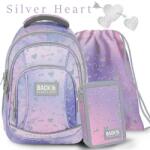 DERFORM BackUp iskolatáska hátizsák SZETT - Silver Hearts (PLB7A32/SZETT)