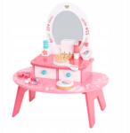 Tooky Toy Rózsaszín Fa Smink Fésülködőasztal Tükörrel gyerekeknek (6972633370536)