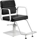  PORTO fekete fodrászszék fehér karfával