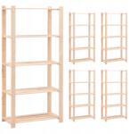 vidaXL Polcosszekrény 5 polccal, 5 db, 80x38x170 cm, fenyő, 250 kg (3051115)