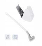 Rodeno Modern Fehér Szilikon Tisztítókefe Wc-hez, Falra Szerelhető, Álló, Masszív (ROD0096)