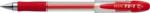 PENAC Pix cu gel PENAC FX-1, rubber grip, 0.7mm, con metalic, corp transparent - scriere rosie (P-BA1903-02F) - officeclass