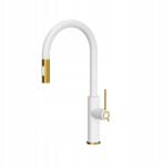 Quadron Konyhai csaptelep fehér arany kihúzható kifolyócső Quadron Jennifer Qline (3623510_WHMPVDG1)