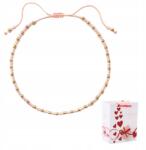  Karkötő Vékony Arany Állítható Üveggyöngy Miyuki Delica Rózsaszín (Cienka Złota Regulowana Koralik Delica Różowa)