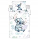 Jerry Fabrics Lilo és Stitch Ohana fehér pamut ágyneműhuzat kiságyhoz (Pościel dla niemowlaka lilo)