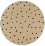 vidaXL Kézzel készített szőnyeg, juta, háromszög mintás, 150 cm (5906225175651)