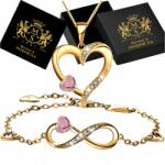 Mennica Świdnicka Arany szett Nyaklánc Szív Karkötő Infinity Ezüst 925 Női