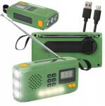  Napelemes Kemping Rádió Am/fm Powerbank Usb Szósz Dinamó Zseblámpa (Radio survival solar)
